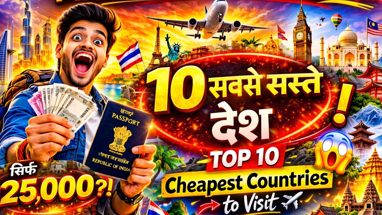 ₹25,000 में विदेश? Top 10 cheapest Countries to Travel from India | Visa free countries for Indians