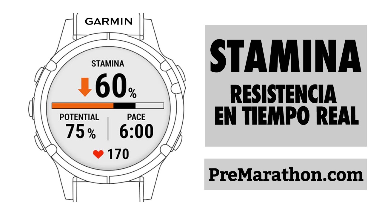 Stamina en dispositivos Garmin: medición de la resistencia en tiempo real.