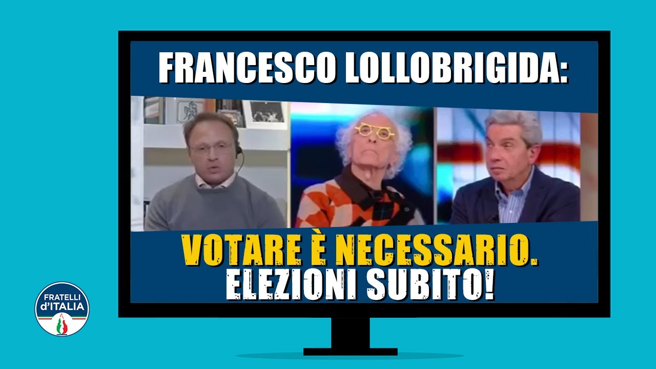 Francesco Lollobrigida: Votare &egrave; necessario. Elezioni subito!