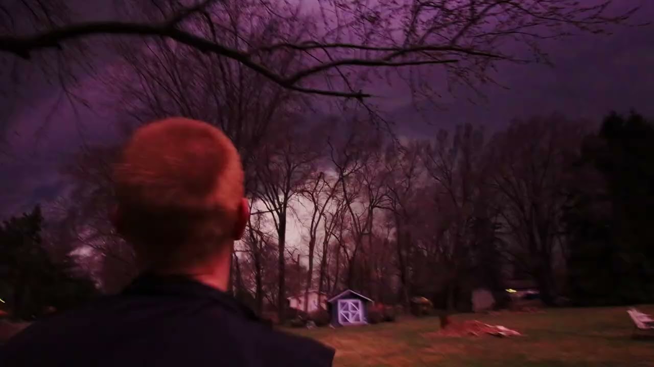 Tornado Supercell storm at night Plano,IL 2/28/2024