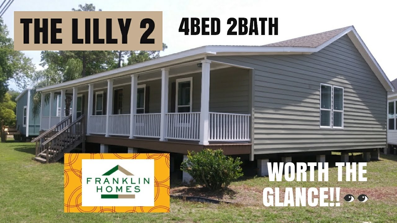 LILLY 2 FRANKLIN HOMES, 4 спальни, 2 ванные комнаты, модульный дом с тремя спальнями, площадью 25...