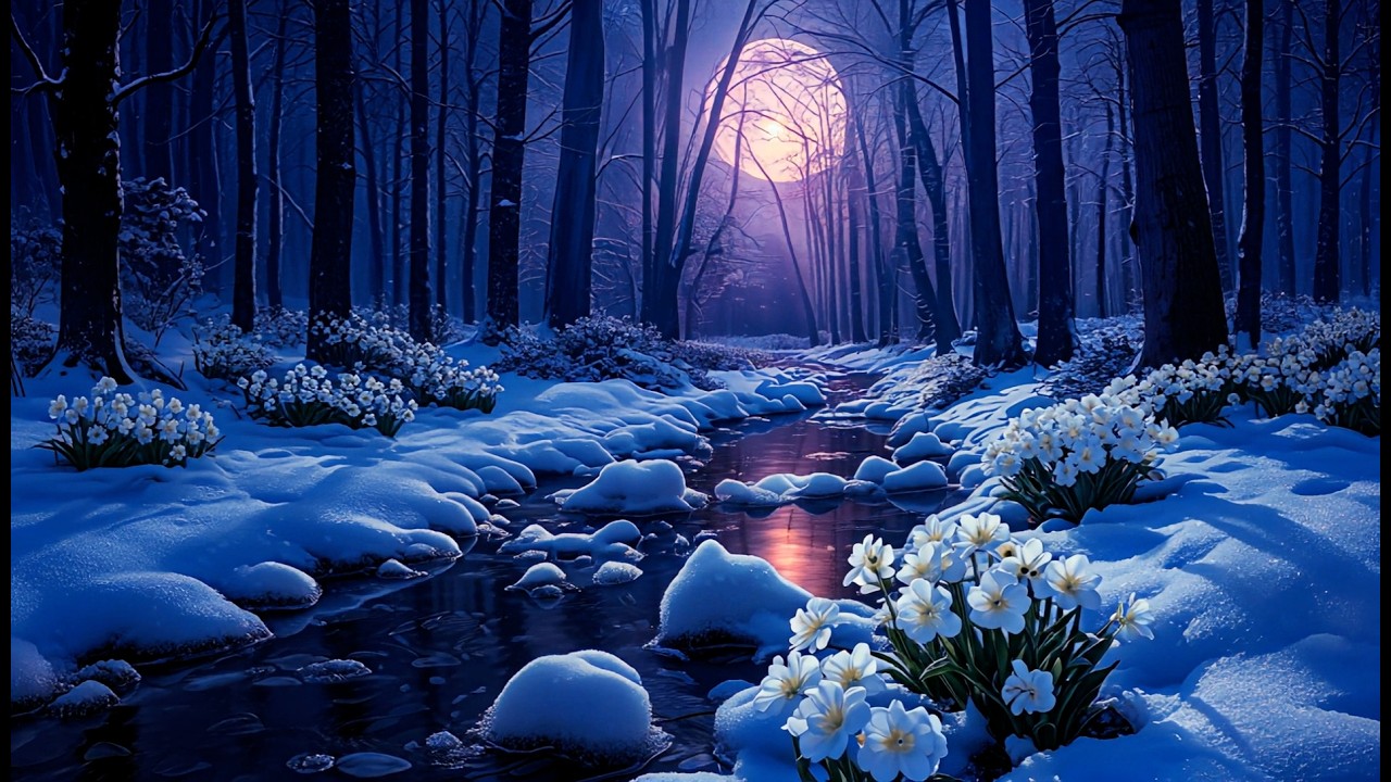 🌸 Early Spring Sleep Music • Snowdrops & Stream Sounds for Deep Rest 🌙