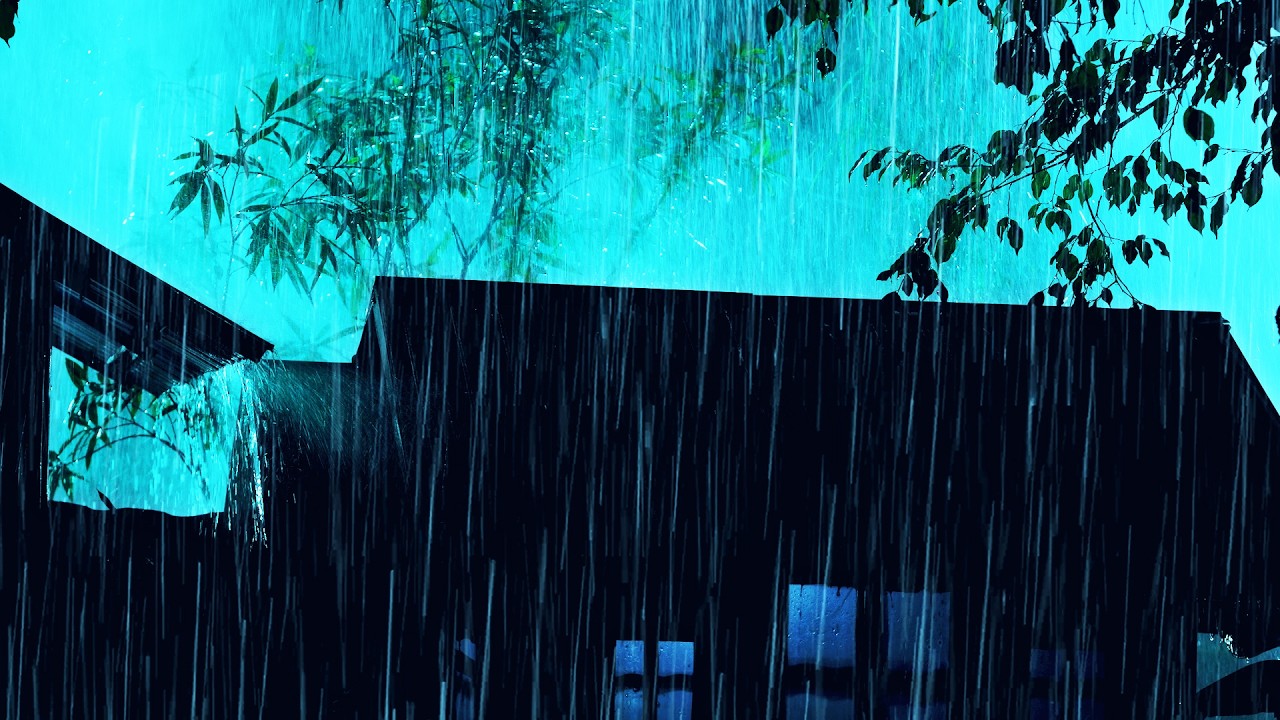 Погрузитесь В Глубокий Ночной Сон 🌧️ Сильный Дождь И Жуткий Гром По Хрупкой Жестяной Крыше