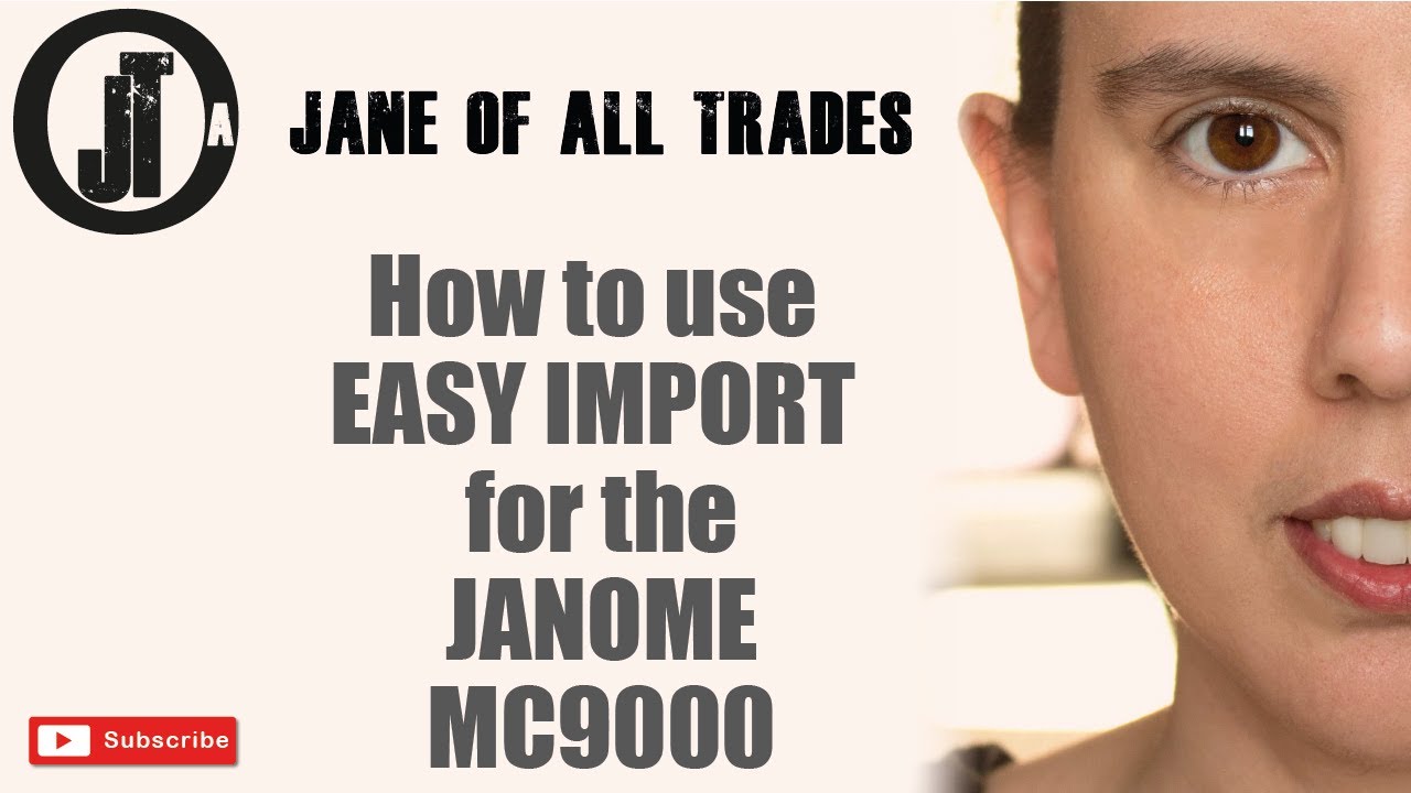 How to create embroidery using Easy Import for the Janome MC9000 in 2020