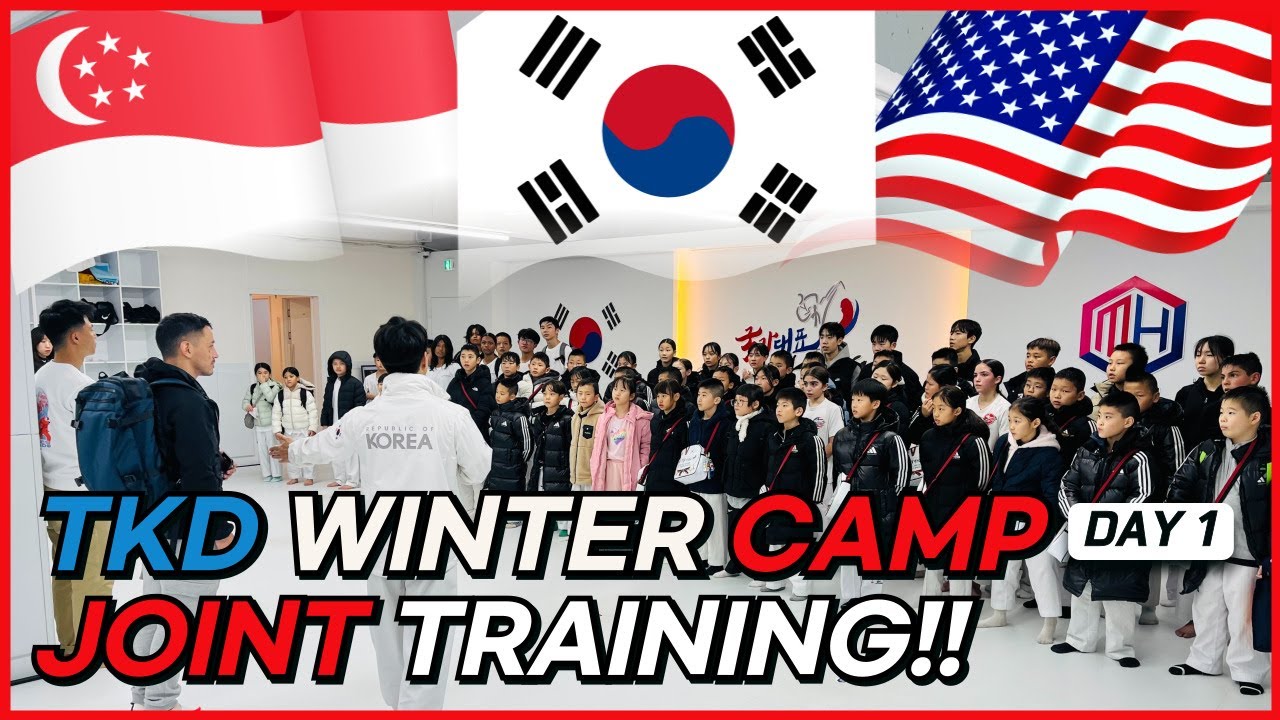 Taekwondo Winter Camp Joint Training Day 1 (Feat.Singapore+usa) 동계훈련을 위해 태권도의 모국을 찾아온 태권도 겨루기 선수들.