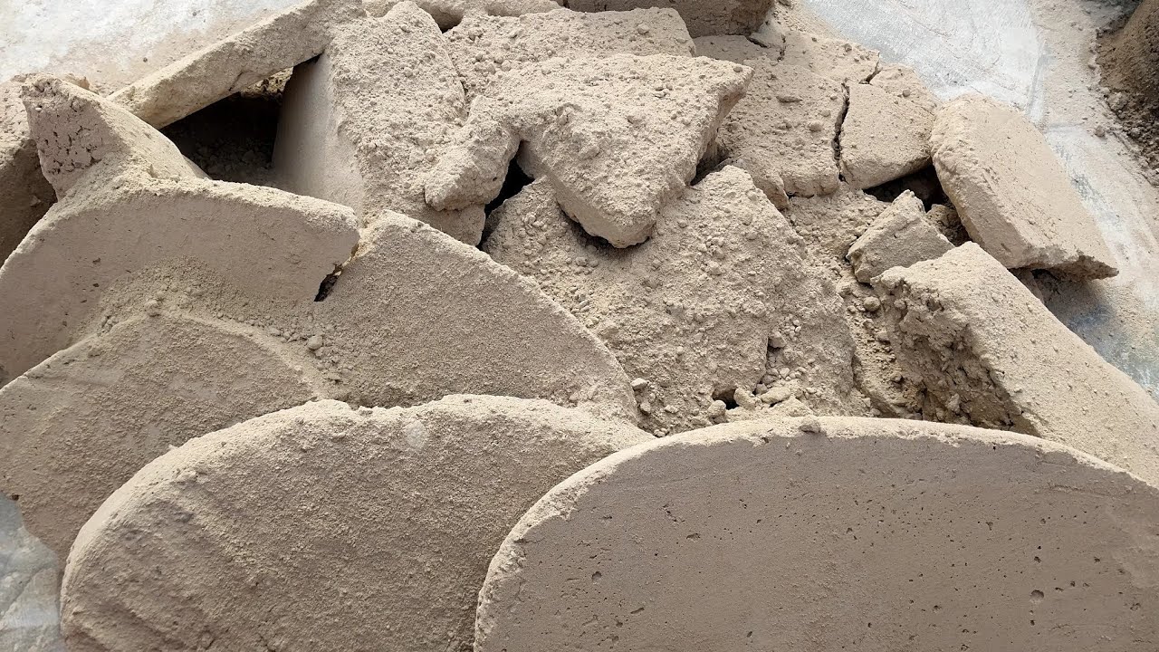 Pure mud Concrete ki crumbling |Mud Concrete Dry Floor Crumbling |ASMR