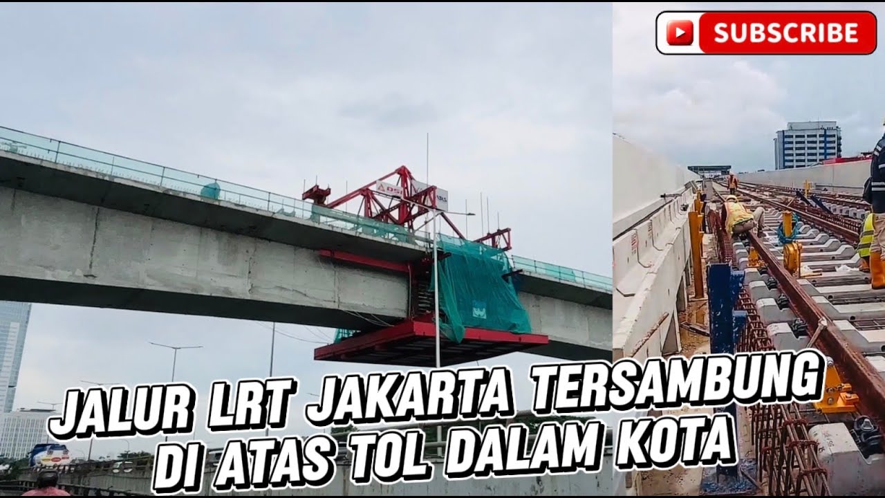 JALUR LRT JAKARTA FASE 1B SUDAH TERSAMBUNG DI ATAS TOL DALAM KOTA