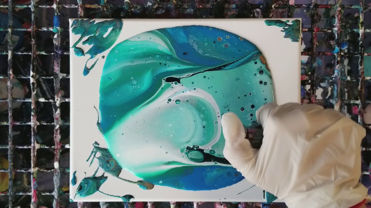 Underwater Sea - acrylic pour