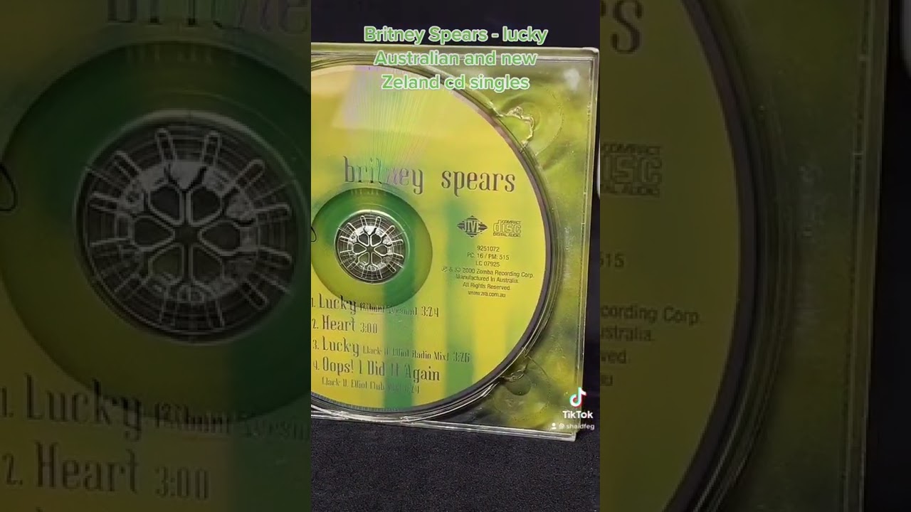 Britney Spears - Lucky Australian and New Zeland cd singles 