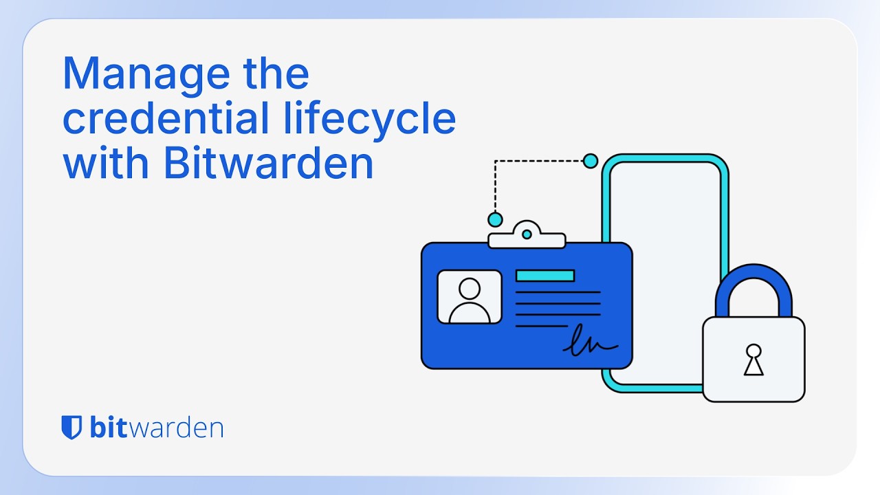 Управляйте жизненным циклом учетных данных с помощью Bitwarden.