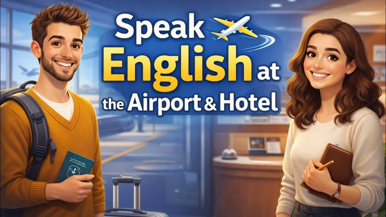 Speak English While Traveling ✈️ | Airport & Hotel Conversations