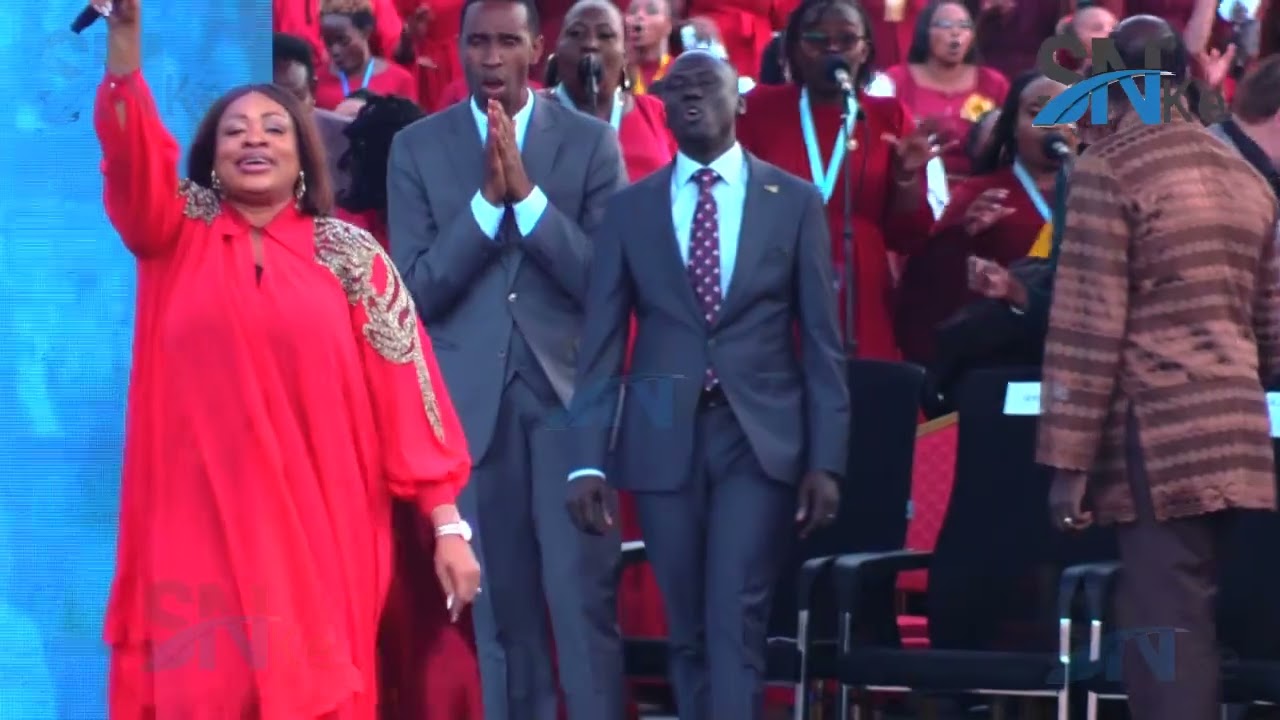 Sinach - I Know Who I Am, Victory is my Name at Benny Hinn's Crusade in Kenya, Nyayo Stadium