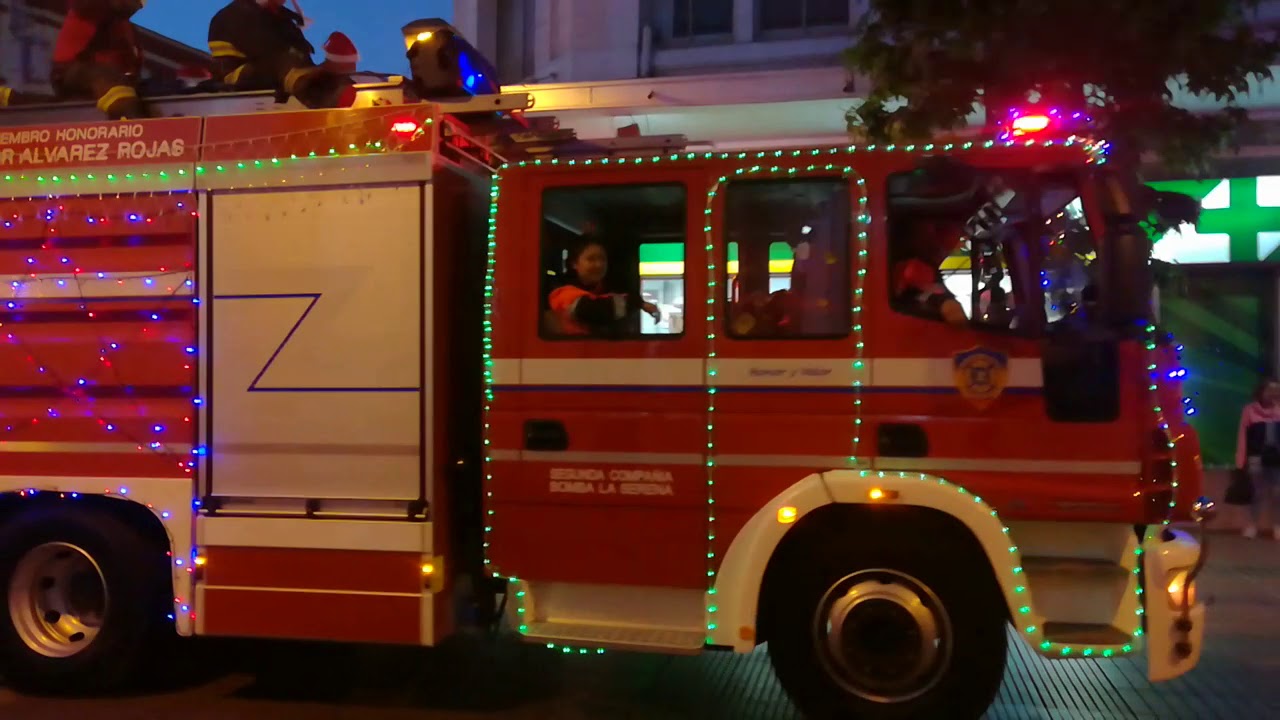 Caravana navideña bomberos centro la serena 2018