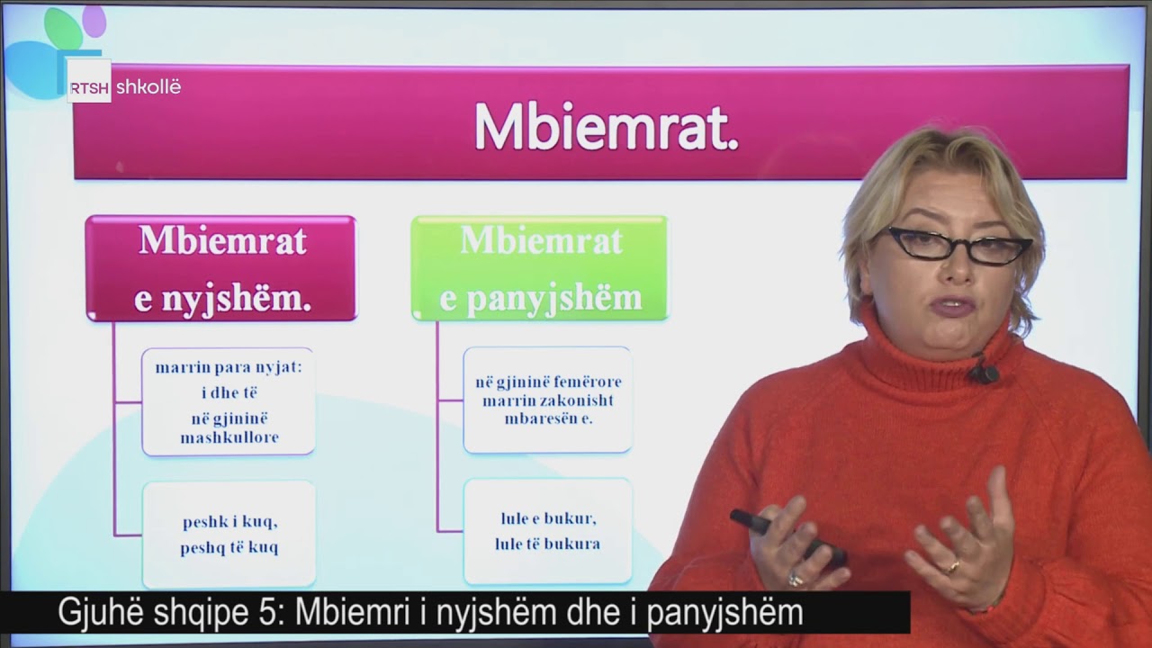 Gjuhë shqipe 5 - Mbiemri i nyjshëm dhe i panyjshëm