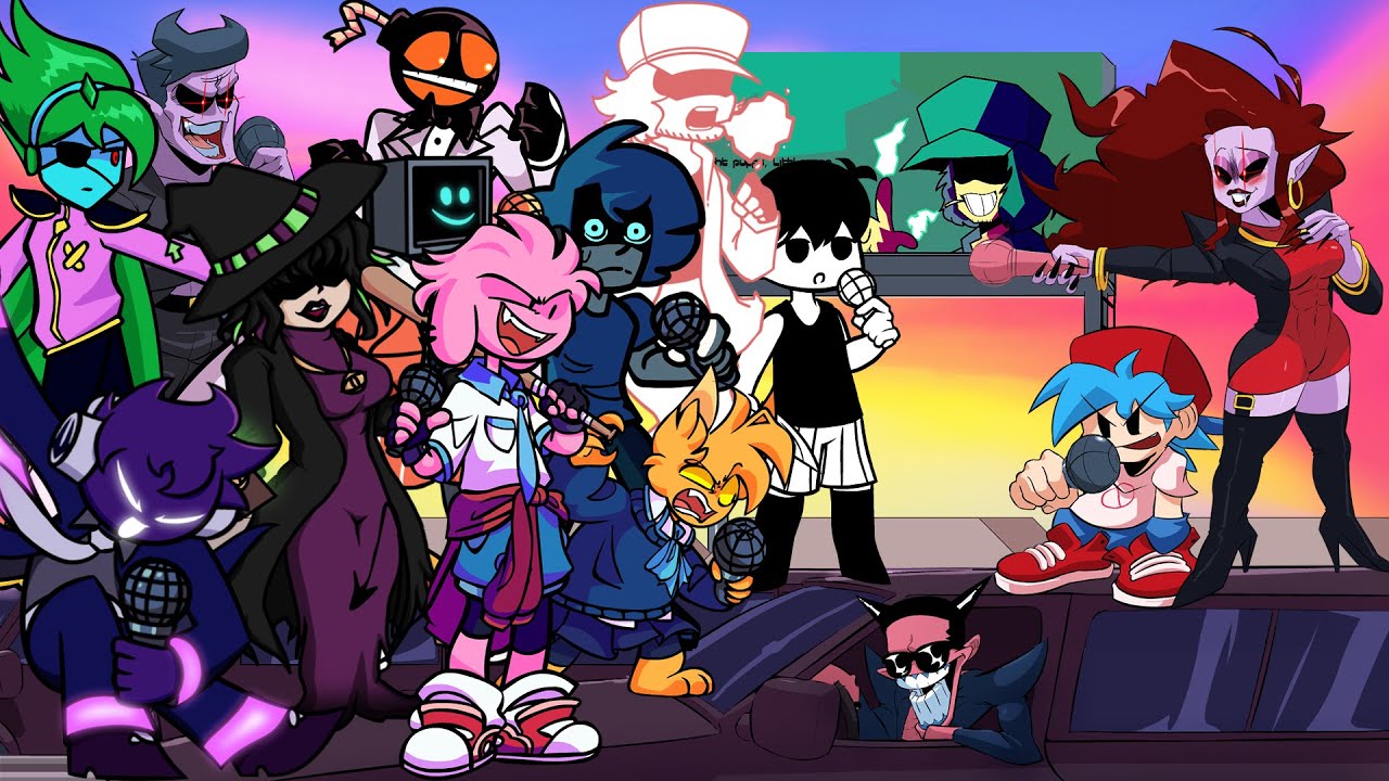 FNF High but - Different Characters Sing It (Everyone Sings High) Week 4