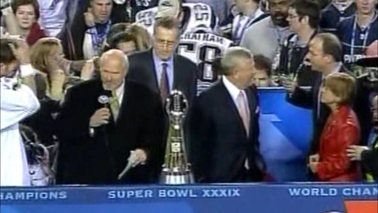 SUPERBOWL XXXIX post game and Trophy