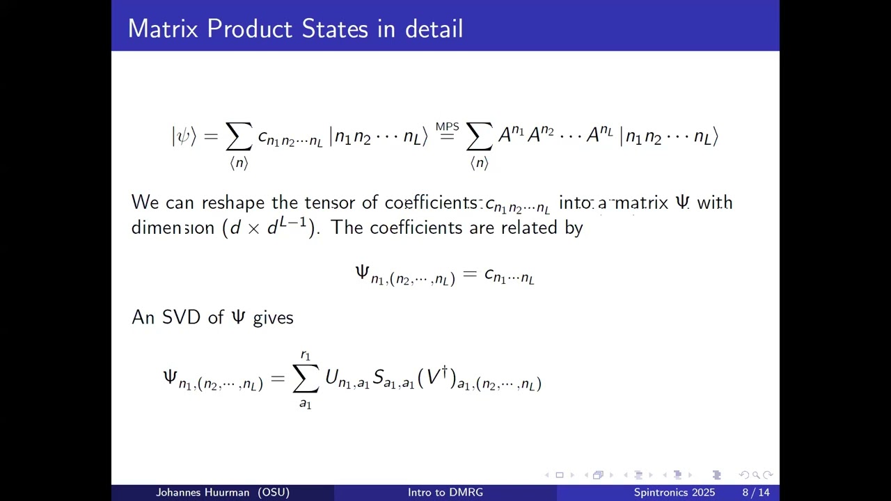 [OSF] Intro to Density Matrix Renormalization Group