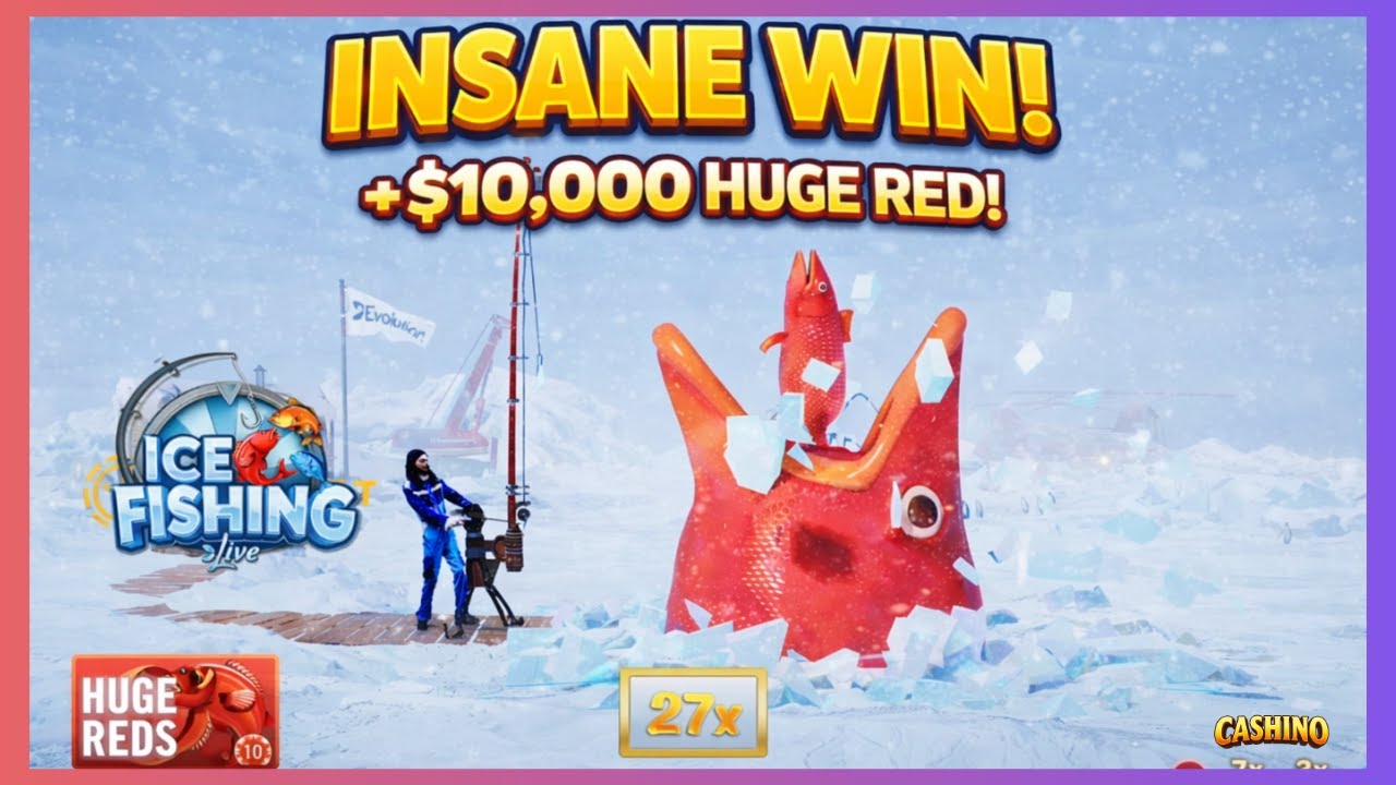 Ice Fishing HUGE RED Tricked Me With a Massive Win! 🚨🧊🎣