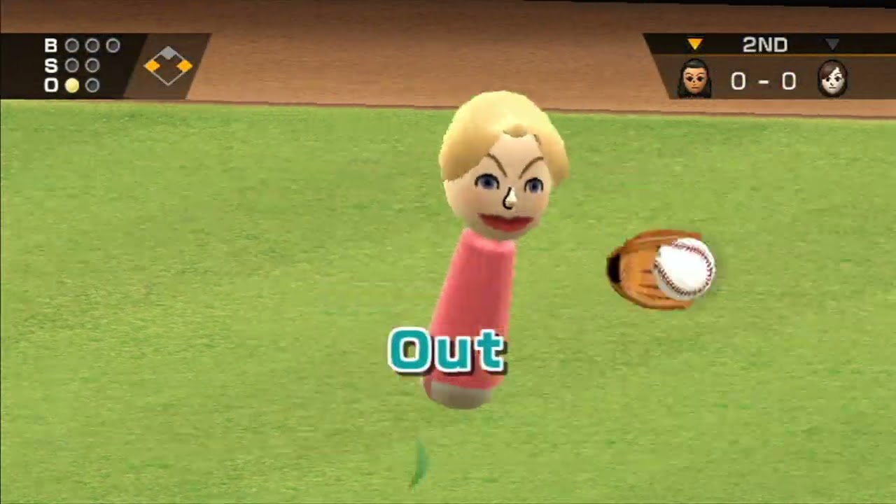 Wii Sports: Baseball 2 Players - Guest D vs Guest E