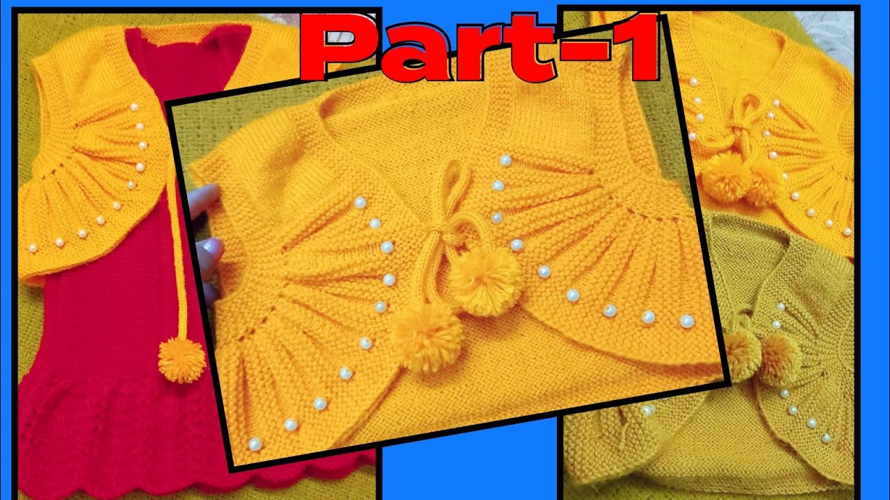 बेहद आसान और खूबसूरत crop जैकेट/making crop jacket for 5 year baby girl #knitting #croptop