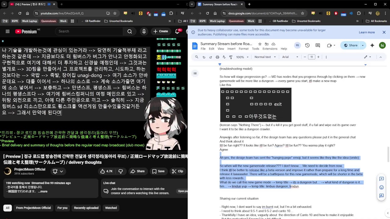 Project Moon Summary before Roadmap Stream Live Translation