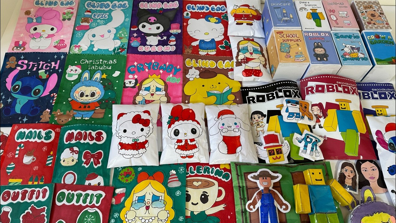 🌈 Paper DIY 🌈 blind bag and blind box | Sanrio, Labubu, Graw a garden, Steal a brainrot, K-pop demon