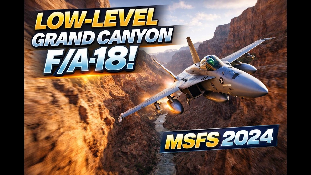 F-18 Low Flying Through the Grand Canyon | First Person POV | MAVERICK