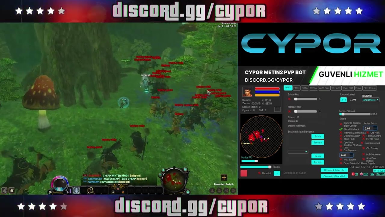 Land Of Heroes ✖ RANGE WAİT HACK ✖ Metin Stone Bot ✖ Anti-BAN ✖ CYPOR BOT ✖ ATTACK SPEED ✖