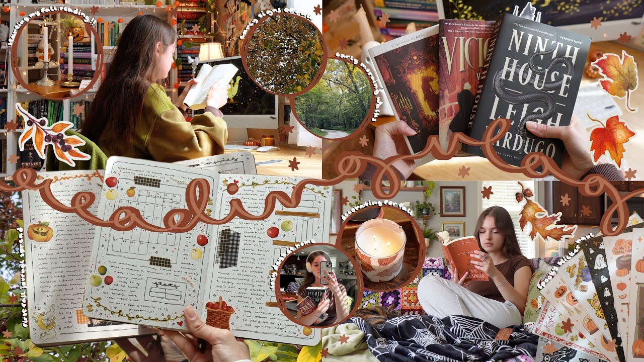 READING VLOG | early september reads, autumnal journaling, morning walks + a sticker haul🍂