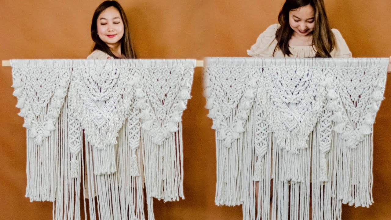DIY Large Macrame Wall Hanging Tutorial | Advanced Patterns