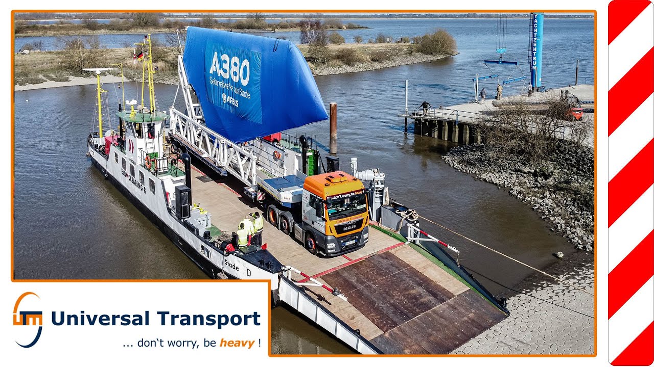 Universal Transport - Transport of the last vertical tail for an Airbus A380