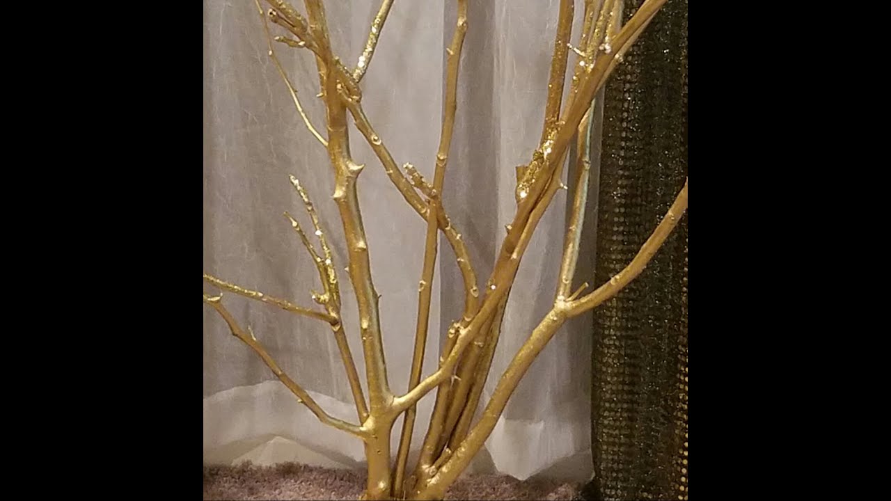 DIY:  GOLD TREE Out Of Branches
