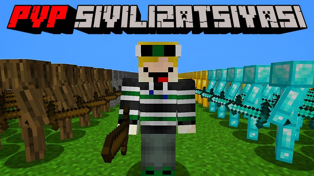 MINECRAFT LEKIN MEN PVP SIVILIZATSIYASIDA OMON QOLAMAN UZBEK DUBLAJ 