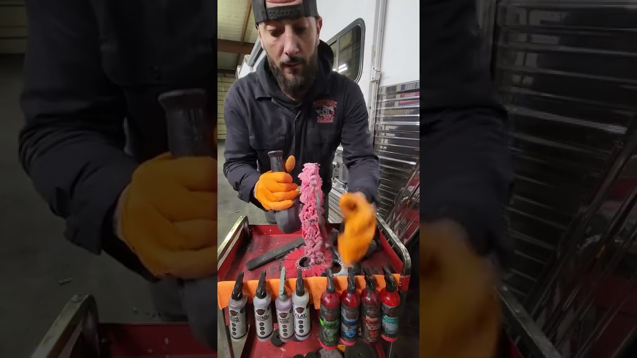 How and when to rake a buffing wheel #metalfinishing #metalpolishing #detailing #bigrig #trucking