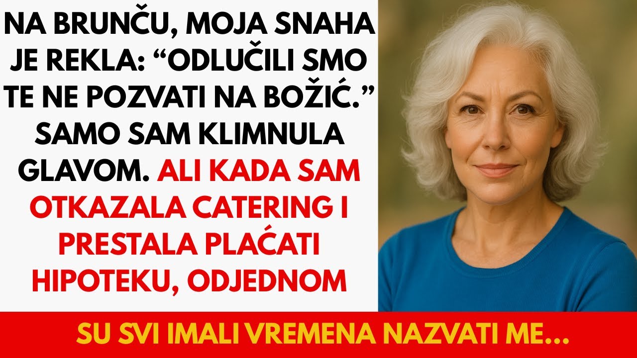 Na brunču, moja snaha je rekla Odlučili smo te ne pozvati na Božić. Samo sam klimnula glavom.