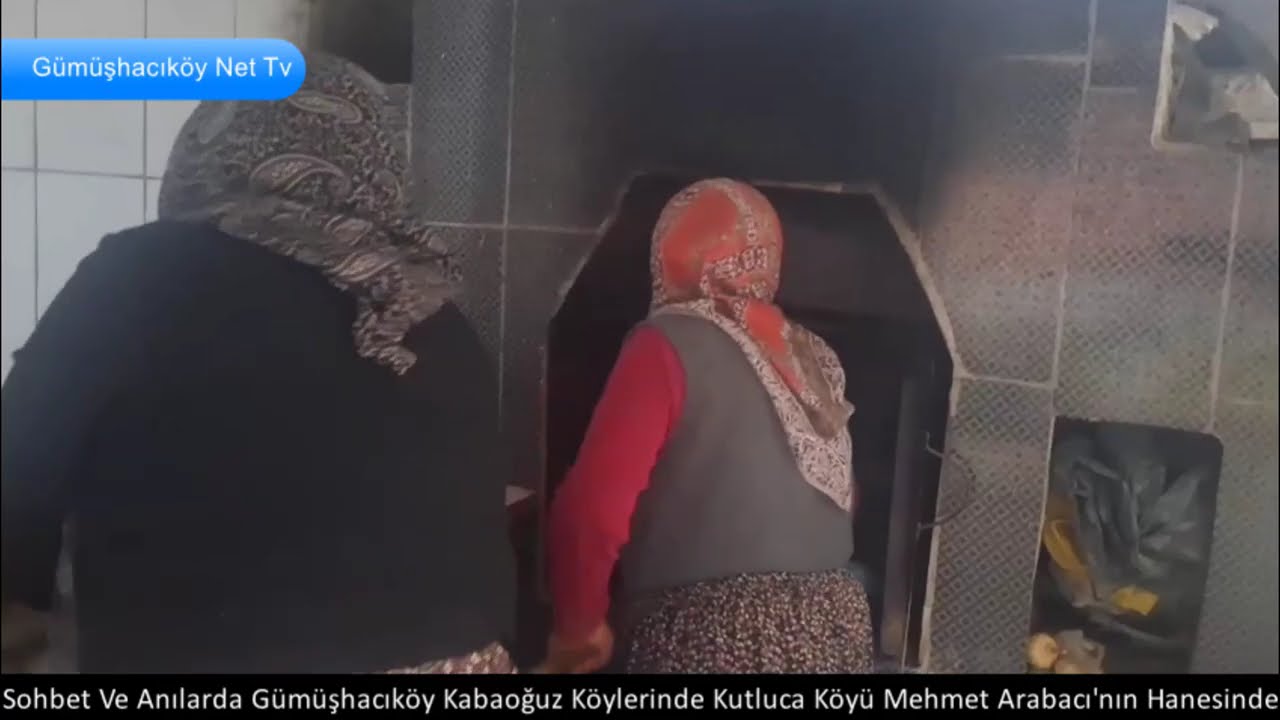 KABAOĞUZ KÖYLERİNDEN KUTLUCA KÖYÜ EKMEK YAPAN BAYANLAR