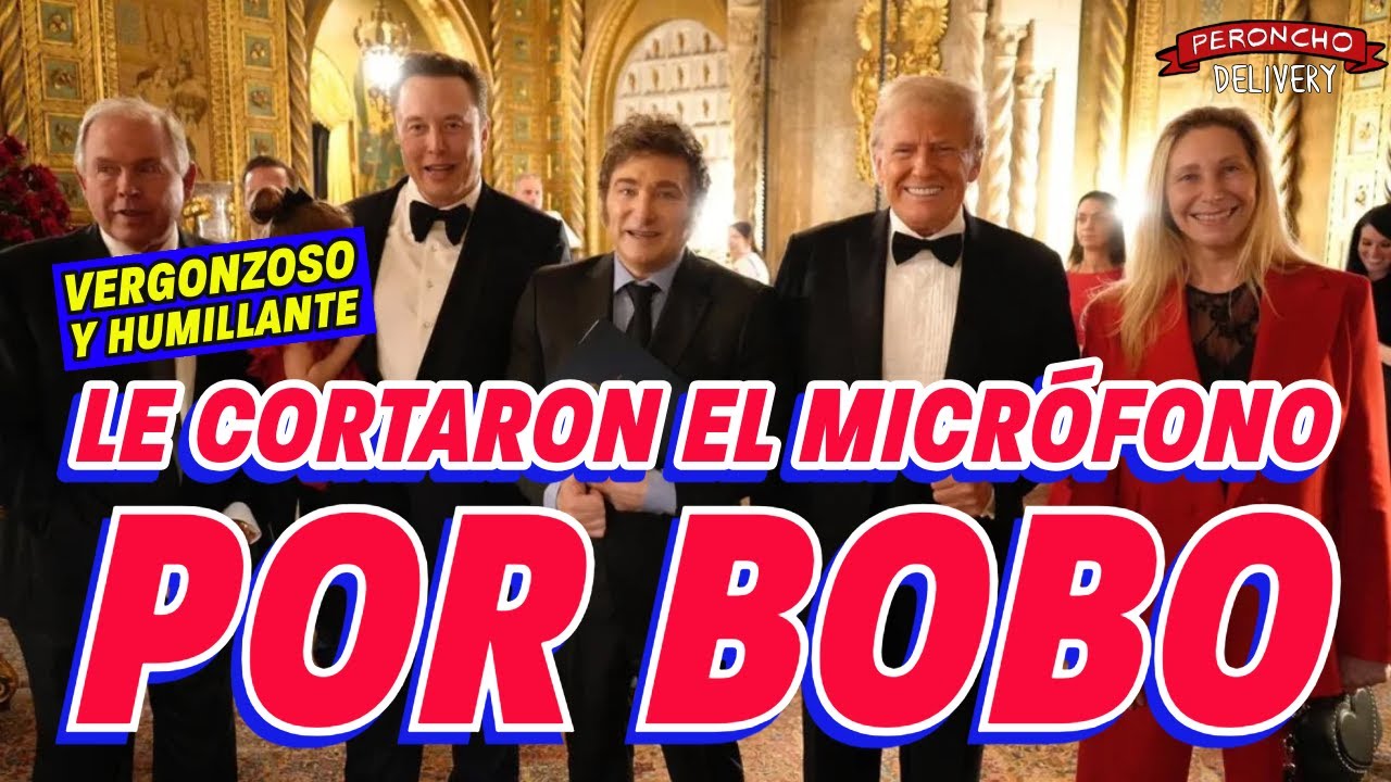 Le cortaron el micrófono a Milei en lo de Trump: rompió el récord de payasadas.