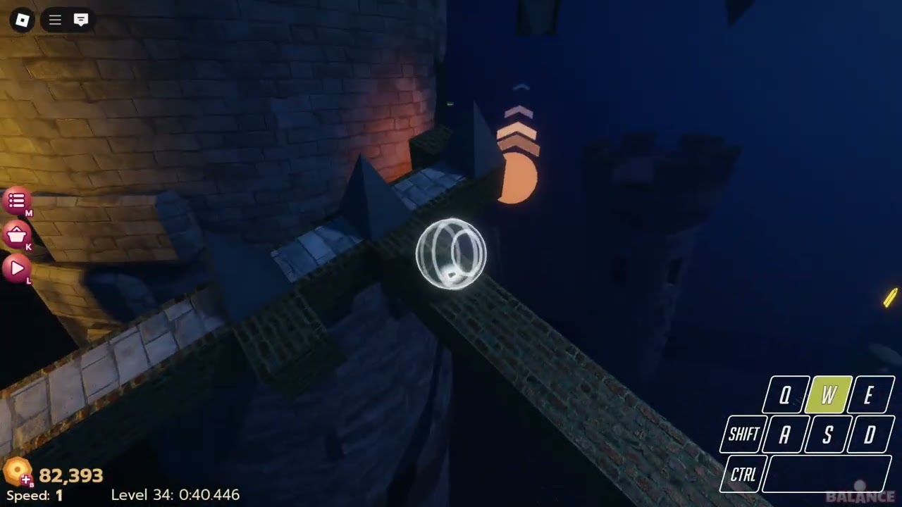 Roblox Balance Level 34 [Balanced Ruins] 1:12.311 The run is 3 months but I forgot to post it bruh