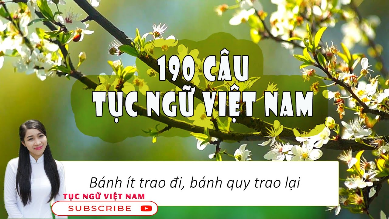 190 câu Tục Ngữ Việt Nam | Ca Dao Tục Ngữ Thành Ngữ Việt Nam || VĂN HỌC DÂN GIAN