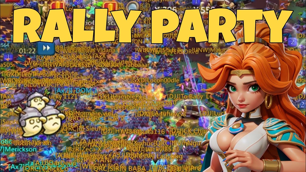 Lords Mobile - Big rally party in K1030. 15 rallies destroying 2.6b castle in gear