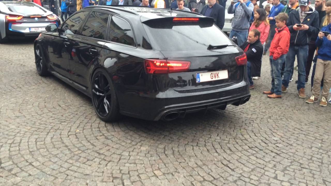 Very loud revs Milltek Audi RS6 Cars&coffee kortrijk 2016