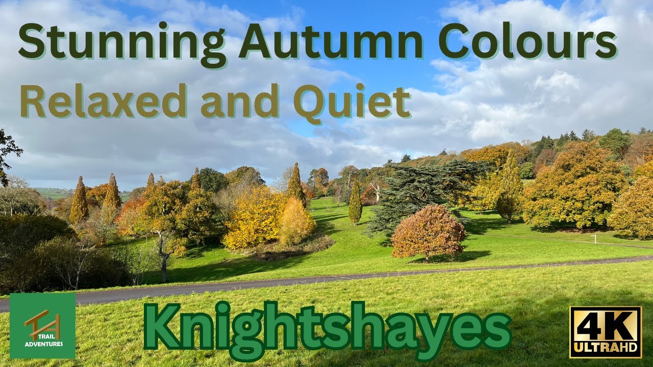 Stunning Autumn Colours at Knightshayes | A relaxed and Quiet Walk in 4K