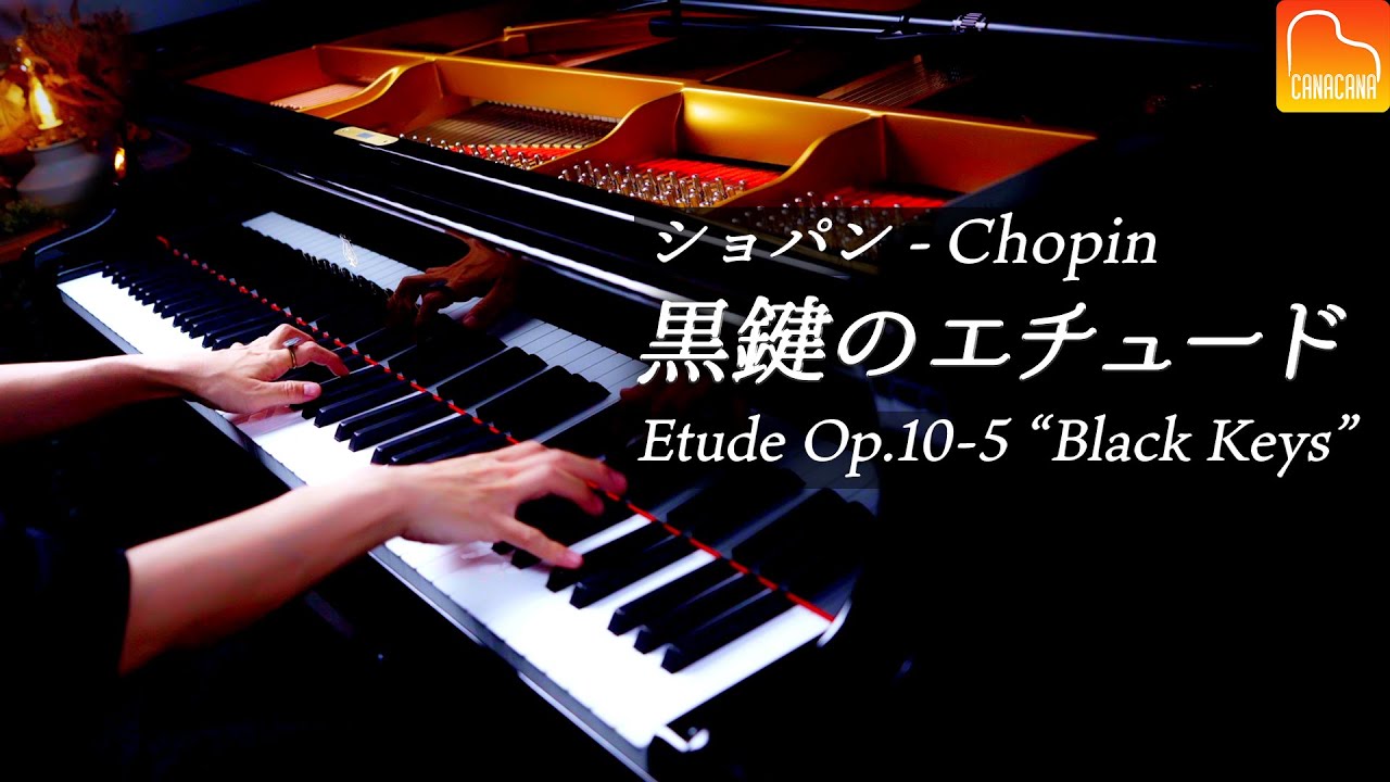 「黒鍵のエチュード」ショパン《解説あり》スタインウェイ - Chopin - Etude Op.10 No.5 - クラシックピアノ- Classical Piano - CANACANA