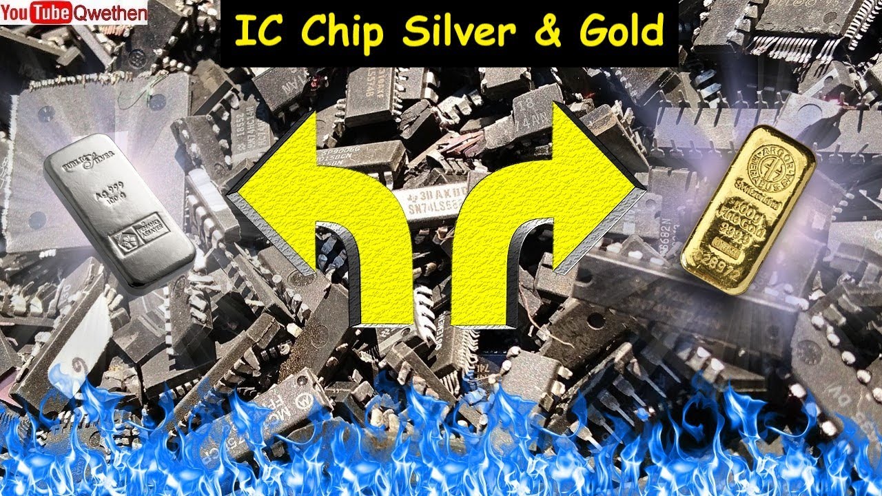 Gold and Silver Recovery From 1kg IC Chips / Recycling Gold From ICs Chips / Silver From IC Chips