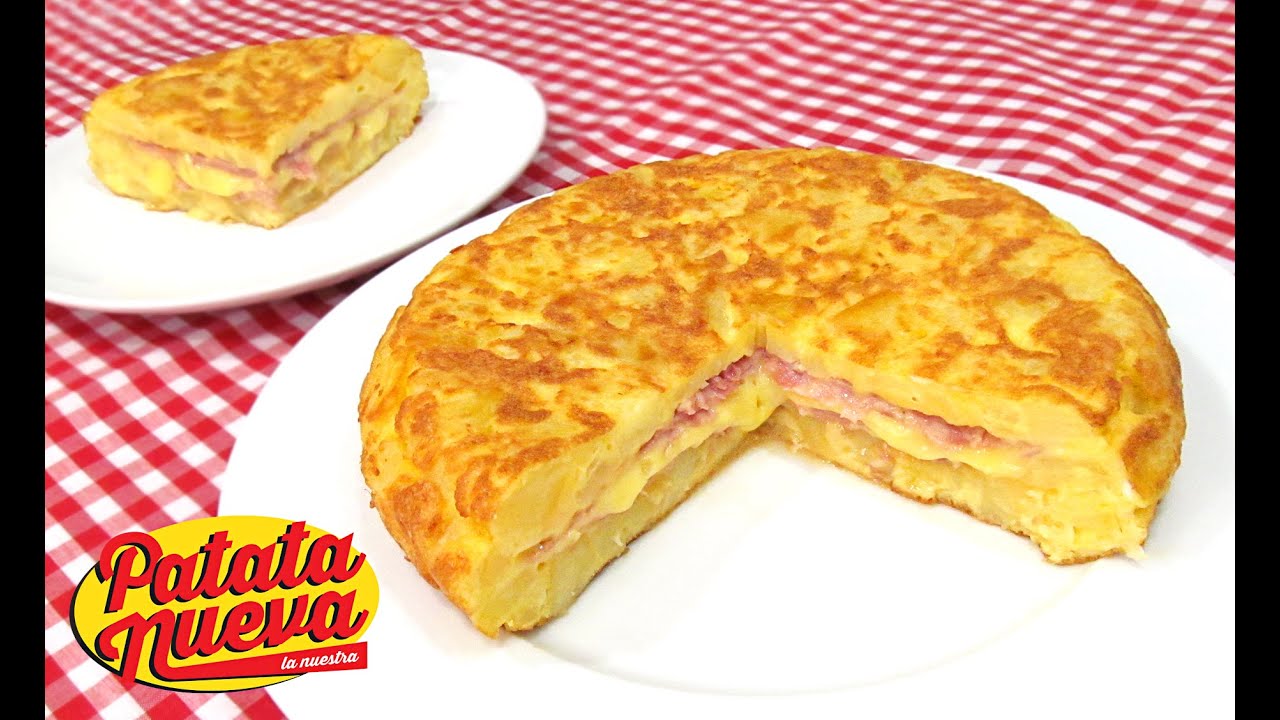 Tortilla de Patata Rellena de Jamón y Queso