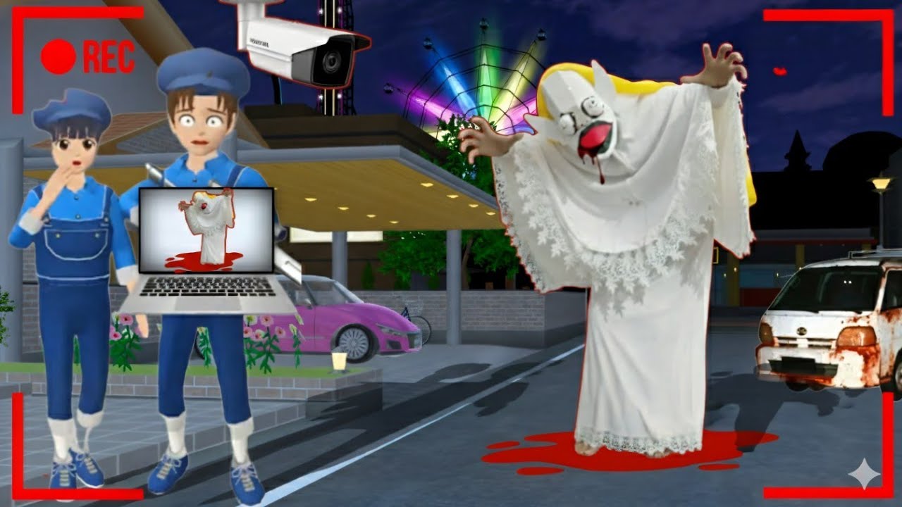 YUTA MIO PANIK CCTV Merekam HANTU DING DONG DI DEPAN RUMAH 😱😰 #sakuraschoolsimulator