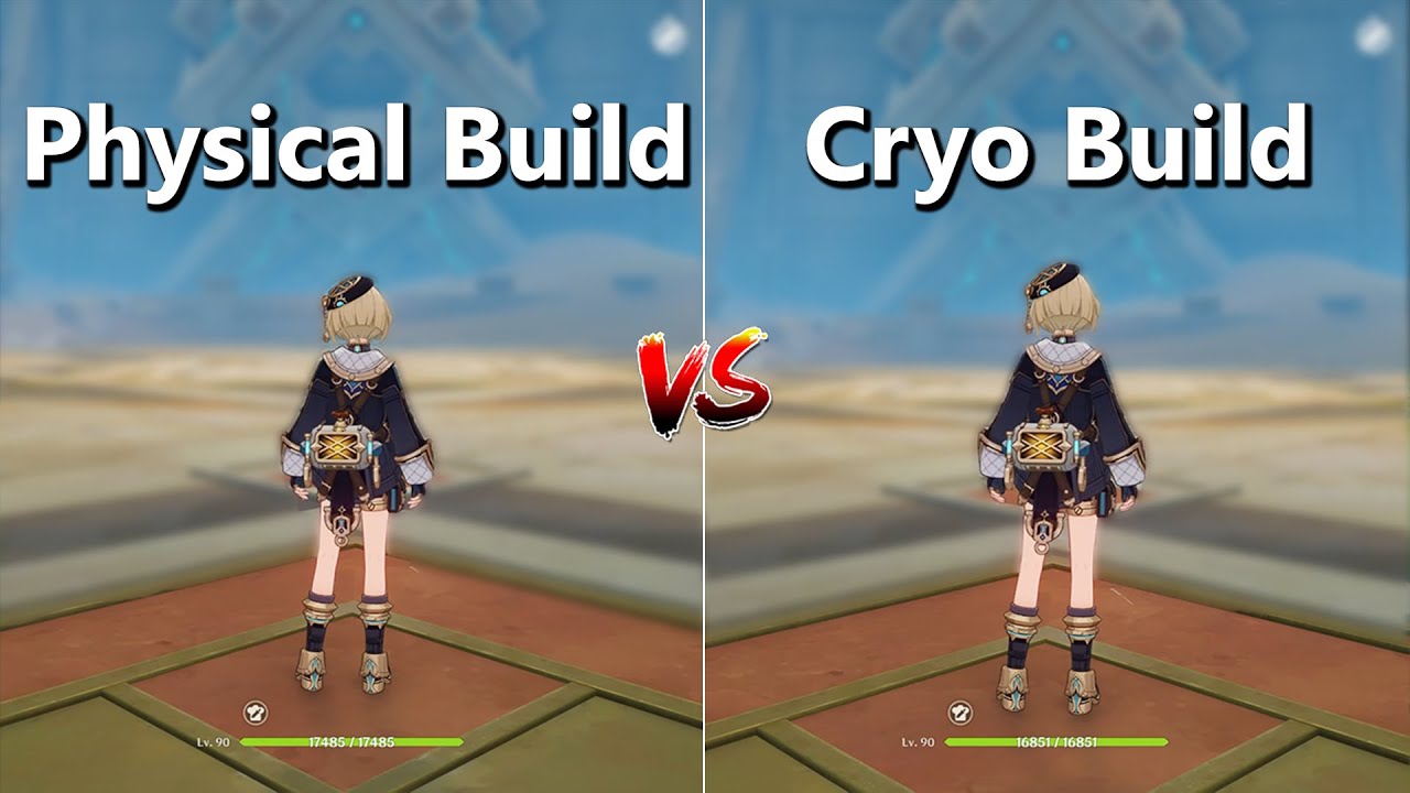 Freminet Physical Build vs Cryo Build !! Gameplay Comparison!! Genshin Impact
