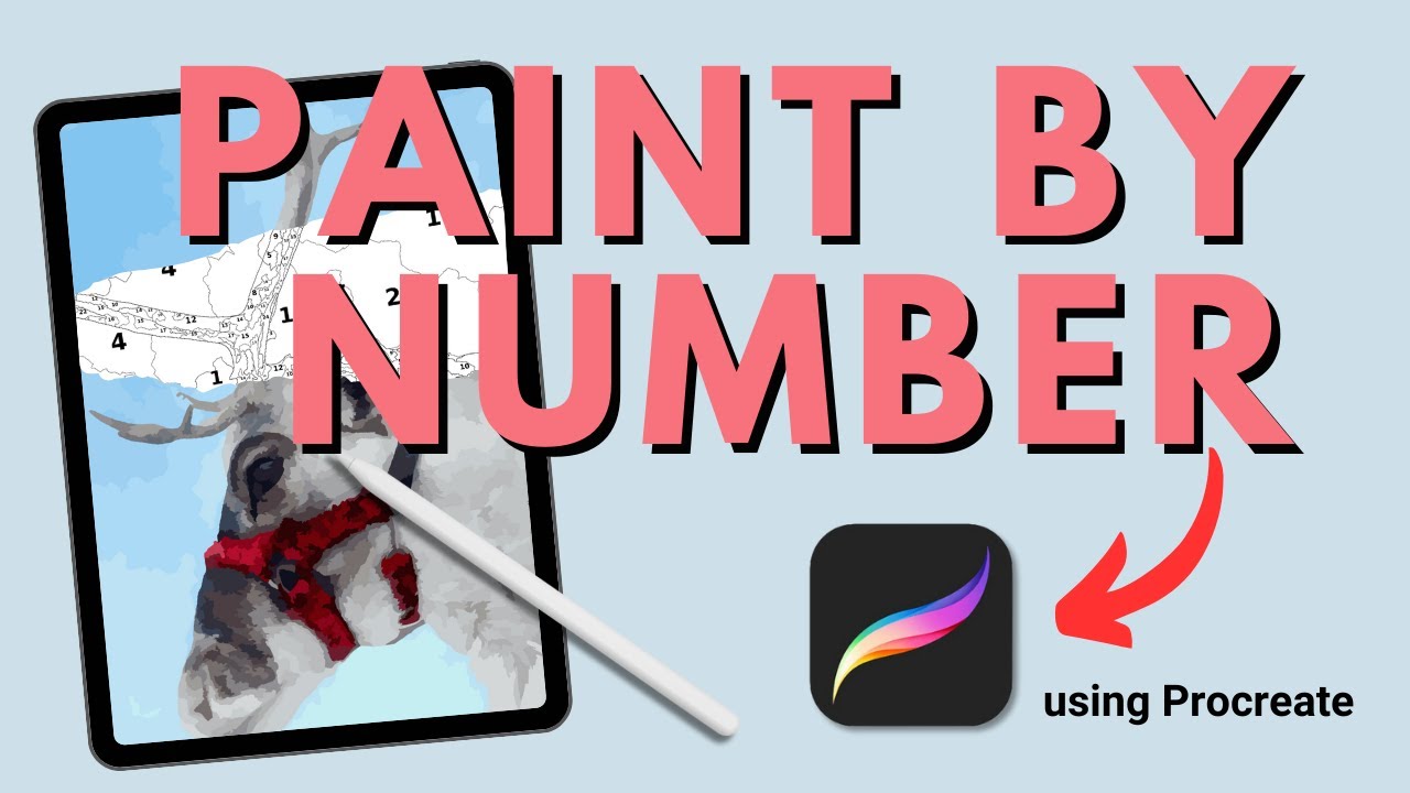 Digital Paint-by-Number using Procreate on iPad