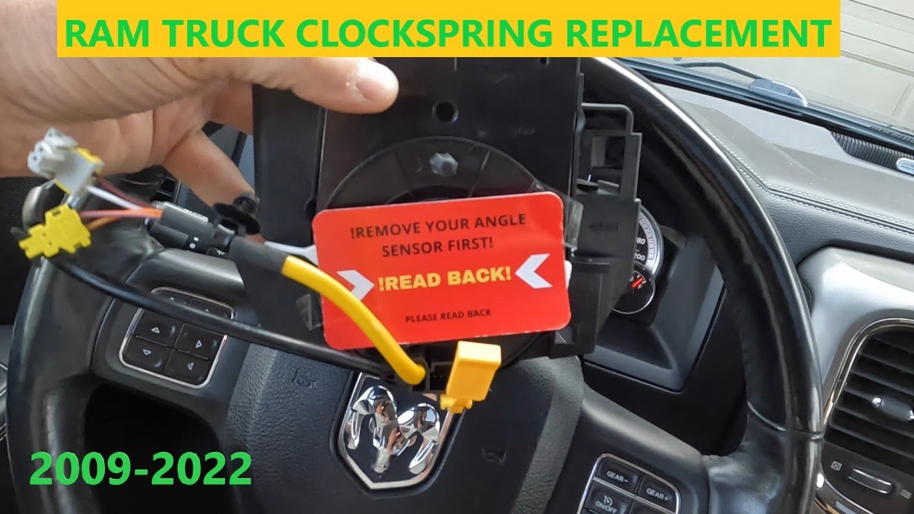 4th Gen Dodge Ram 1500 Steering Wheel Air Bag Clockspring Removal / Replacement How To