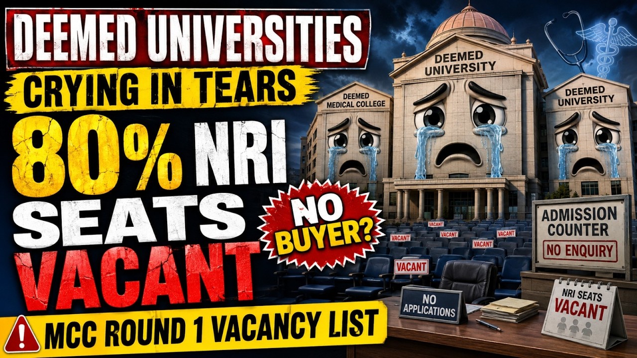 No Buyers for NRI Seats? 😱 | Deemed Universities 2026 | MCC Round 2 BIG Opportunity | MCMF
